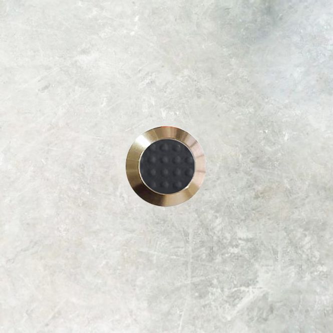 Hovedbilde Taktile knotter i messing med ilegg Ø32 mm med lim. Velg variant.