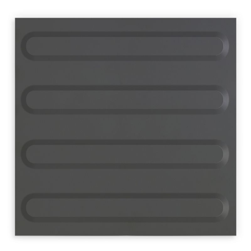 Taktile selvklebende fliser med ribbemønster i 30 x 30 x 0,8 cm i TPU, velg farge